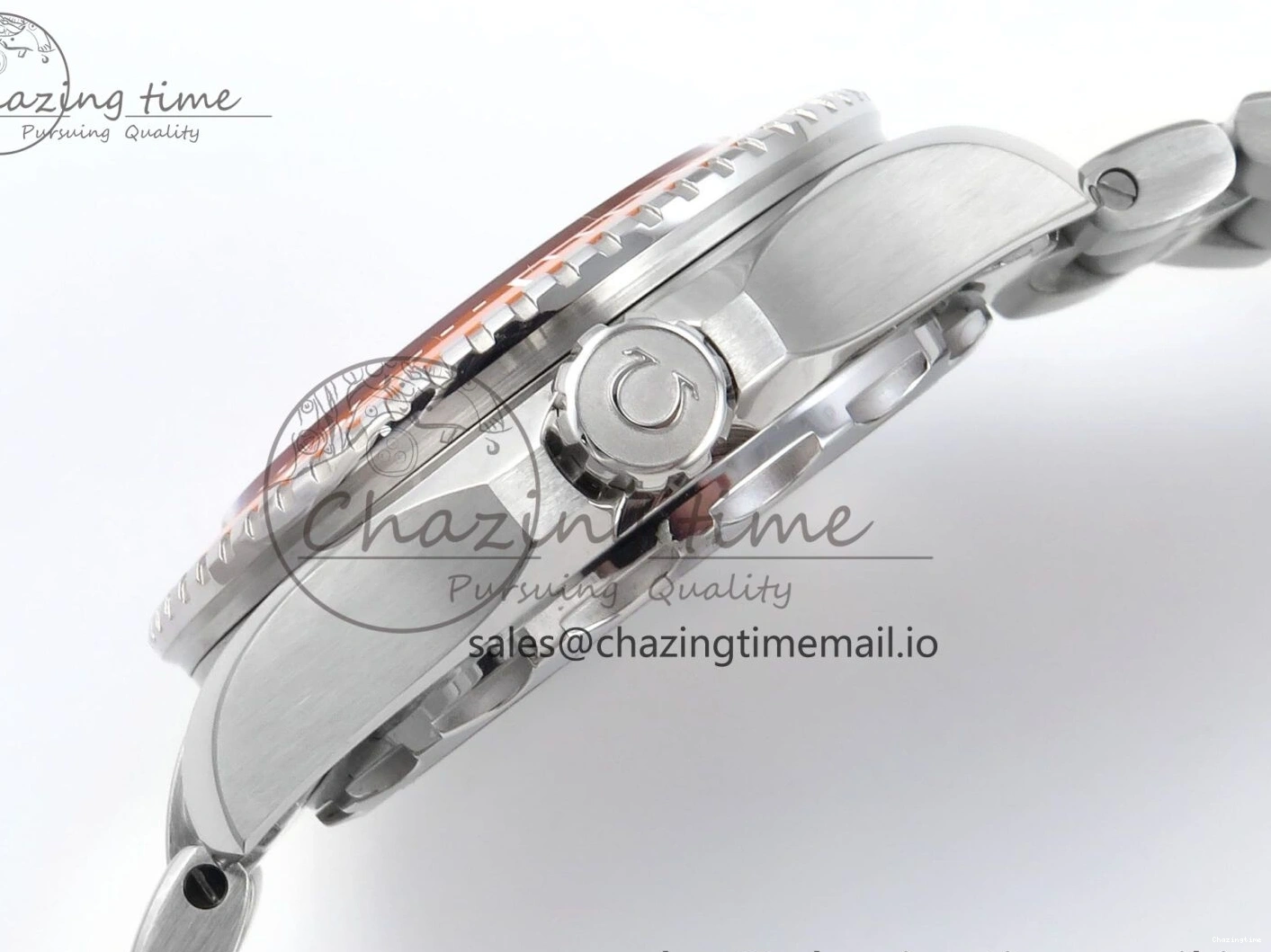 0408 Seamaster 6000M Ultra Deep SS VRF 1:1 Best Edition Gray Dial Orange Bezel on SS Bracelet A8912 Super Clone NewStyle 7687